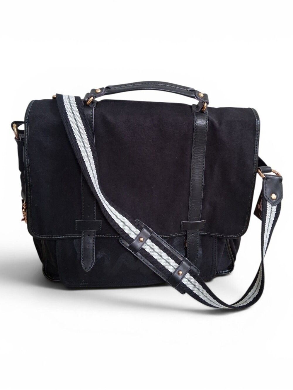 Vintage Y2K Juicy Couture Messenger Computer Laptop Bag Black “ROCK MY COUTURE”